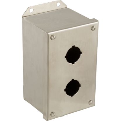 Picture of Empty enclosure control station, Harmony 9001K, Harmony 9001SK, stainless steel, 2 cut outs, 30mm
