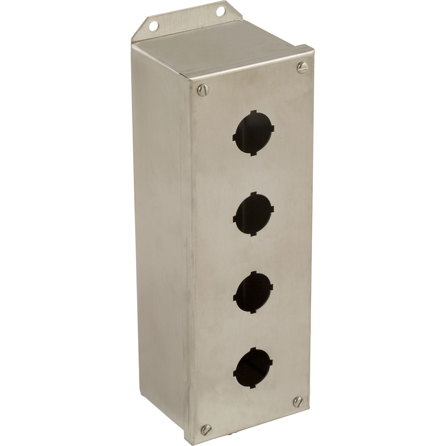 Picture of Empty enclosure control station, Harmony 9001K, Harmony 9001SK, stainless steel, 4 cut outs, 30mm