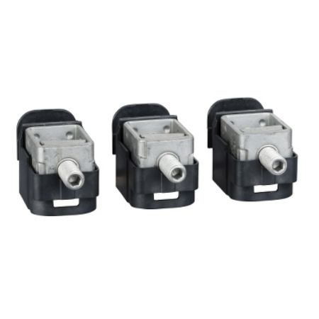 Picture of Steel bare cable connectors, ComPacT NSX, for 1 cable 1.5mm² to 95mm², 160A, set of 3 parts