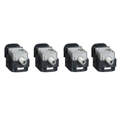 Picture of Steel bare cable connectors, ComPacT NSX, for 1 cable 1.5mm² to 95mm², 160A, set of 4 parts