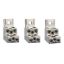 Picture of Aluminium bare cable connectors, ComPacT NSX, for 6 cables 1.5mm² to 35mm², 250A, set of 3 parts