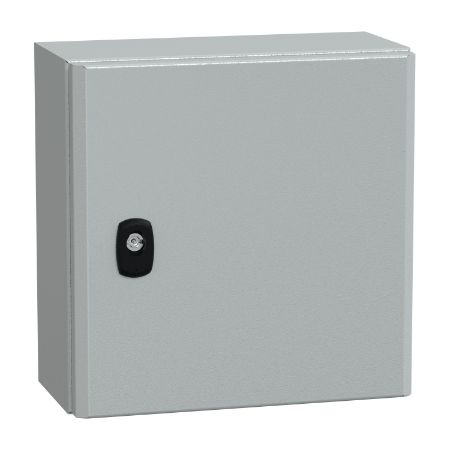 Picture of Spacial, Wall mounted steel enclosure, Spacial S3D, plain door, with mounting plate, 300x300x150mm, IP66, IK10