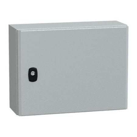 Picture of Spacial, Wall mounted steel enclosure, Spacial S3D, plain door, with mounting plate, 300x400x150mm, IP66, IK10