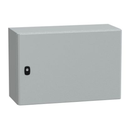 Picture of Spacial, Wall mounted steel enclosure, Spacial S3D, plain door, with mounting plate, 400x600x250mm, IP66, IK10