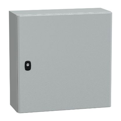 Picture of Spacial, Wall mounted steel enclosure, Spacial S3D, plain door, with mounting plate, 500x500x200mm, IP66, IK10
