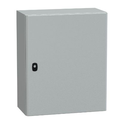 Picture of Spacial, Wall mounted steel enclosure, Spacial S3D, plain door, with mounting plate, 600x500x250mm, IP66, IK10