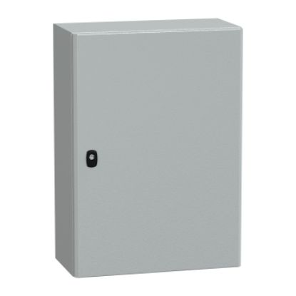 Picture of Spacial, Wall mounted steel enclosure, Spacial S3D, plain door, with mounting plate, 700x500x250mm, IP66, IK10