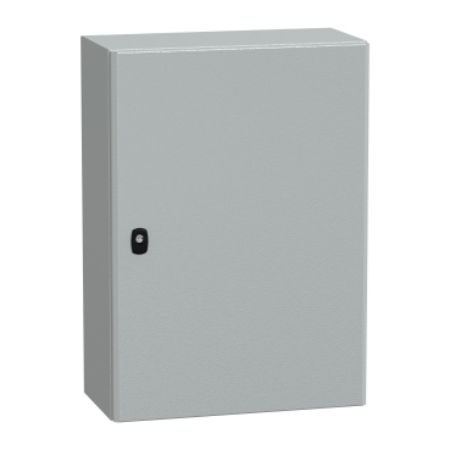 Picture of Spacial, Wall mounted steel enclosure, Spacial S3D, plain door, with mounting plate, 700x500x250mm, IP66, IK10
