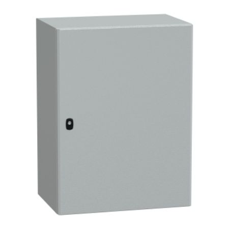Picture of Spacial, Wall mounted steel enclosure, Spacial S3D, plain door, with mounting plate, 800x600x400mm, IP66, IK10