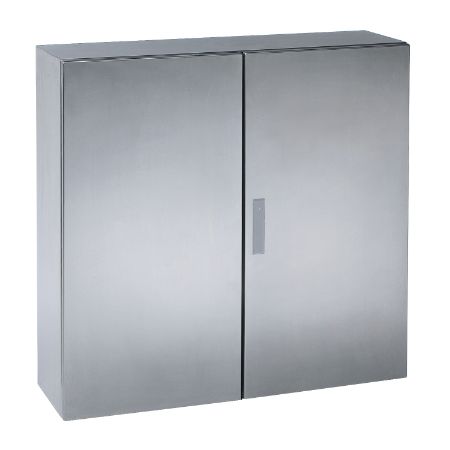 Picture of Spacial, Wall mounted enclosure, Spacial S3X, stainless steel 316L,double plain door, 1000x1000x300mm, IP55