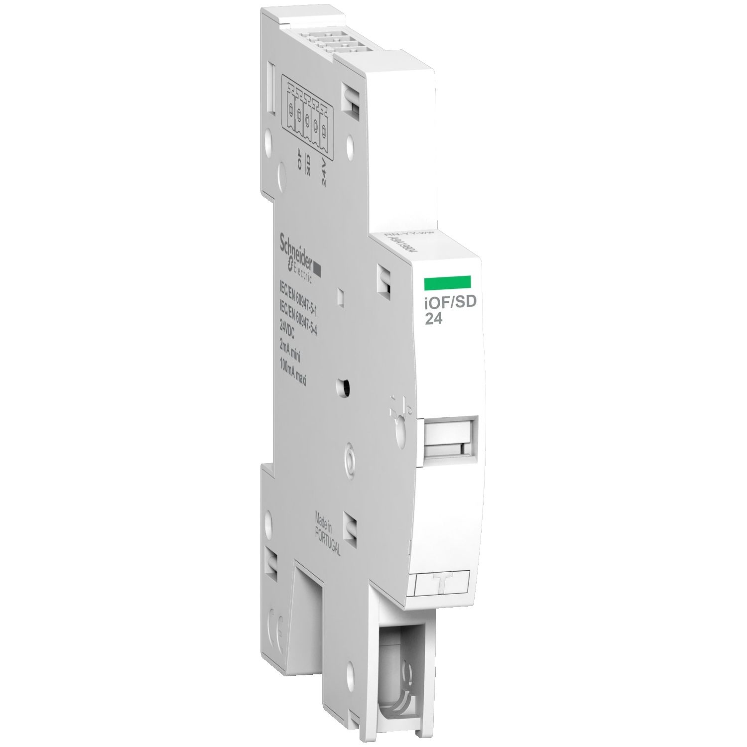 Picture of Acti9 IC60 RCBO - low level auxiliary contact - 1OF/SD Smartlink - 24V DC