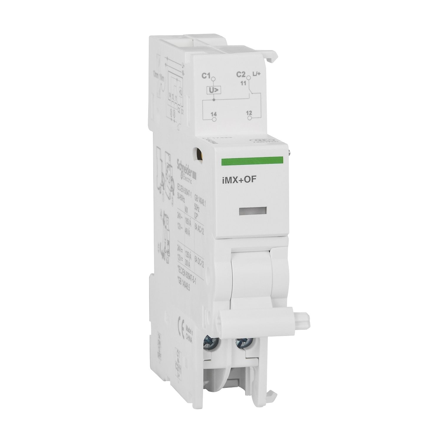 Picture of Shunt trip release with OC contact, Acti9, iMX+OF, voltage release, 12...24 VAC