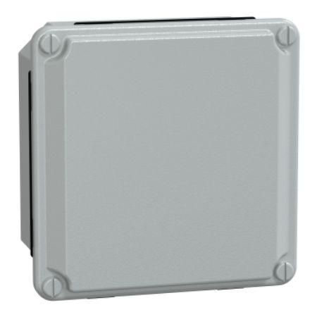 Picture of Metal industrial box - low plain cover - H105xW105xD49 - IP55 - grey RAL 7035