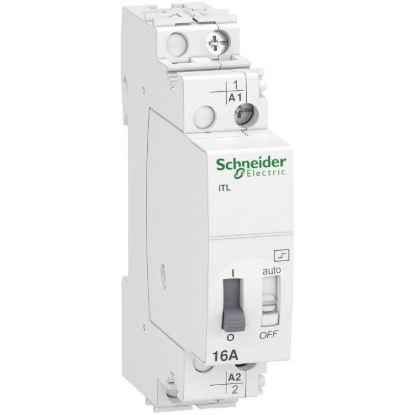 Picture of Impulse relay, Acti9, iTL, 1P, 1NO, 16A, coil 110 VDC, 230...240 VAC 50/60Hz