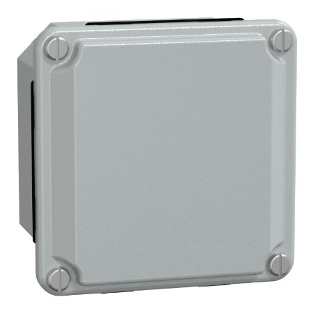 Picture of Metal industrial box - low plain cover - H85xW85xD49 - IP55 - grey RAL 7035