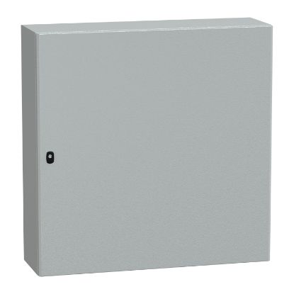Picture of Spacial, Wall mounted steel enclosure, Spacial S3D, plain door, with mounting plate, 1000x1000x300mm, IP66, IK10