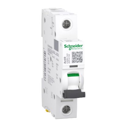 Picture of Miniature circuit breaker (MCB), Acti9, iC60N Disbo, 1P, 40A, C curve, 6000A (IEC/EN 60898-1), 10kA (IEC/EN 60947-2)