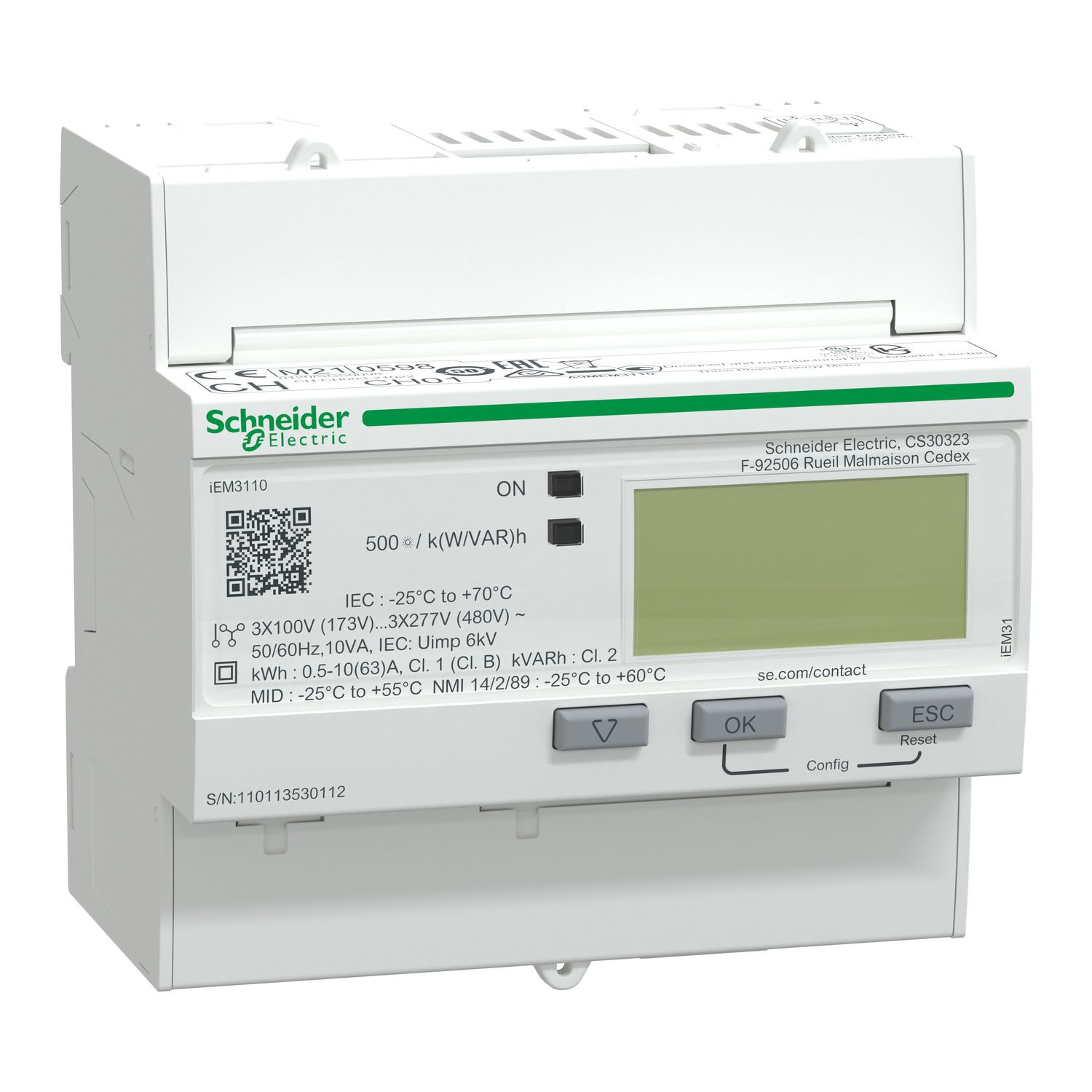 Picture of IEM3110 energy meter, Acti9, 63 A - 1 pulse O - MID