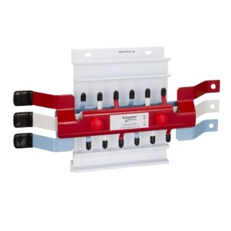 Picture of Acti9,  MSC Chassis 3PH, 250A, iC60 1P MCB with 9mm Auxiliary, 42 poles, Dual Feed