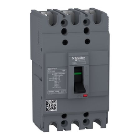Picture of circuit breaker,EasyPact EZC100F ,TMD, 100A ,3 poles 3d