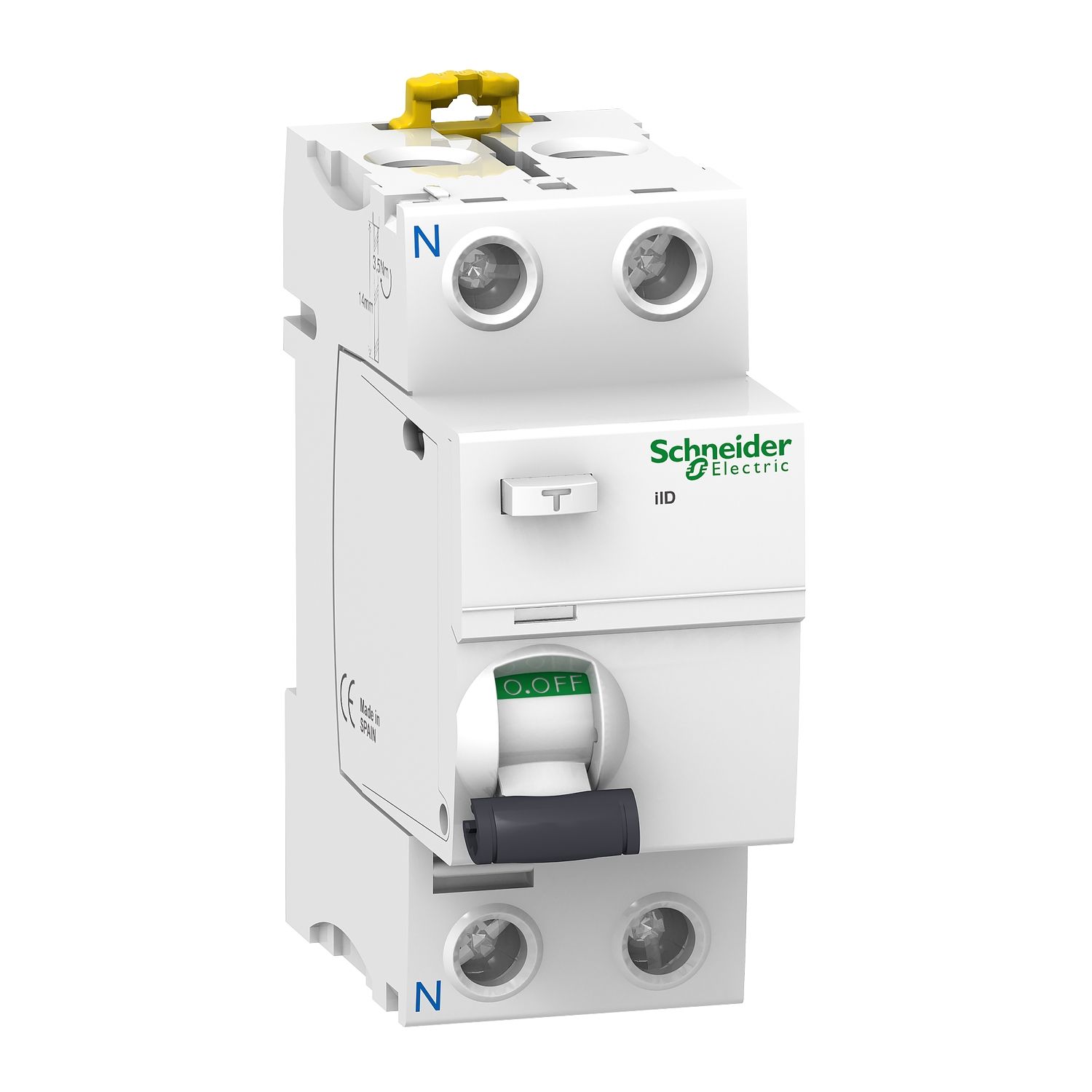 Picture of Residual current circuit breaker (RCCB), Acti9, iID, 2P, 63A, A-SI type, 300mA, selective