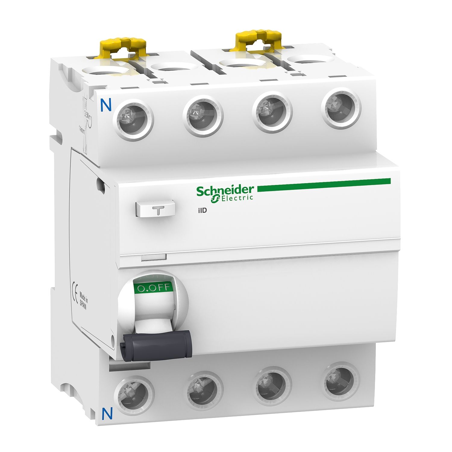 Picture of Residual current circuit breaker (RCCB), Acti9, iID, 4P, 63A, A-SI type, 30mA