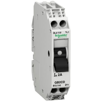 Picture of TeSys, Circuit breaker, TeSys GB2, 1P+N, 8A, Icu 1.5kA at 240V, Thermal magnetic, DIN rail mounted