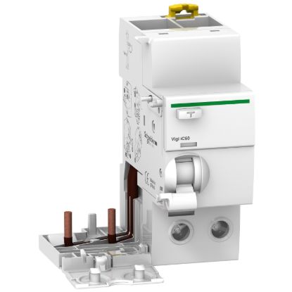 Picture of Earth leakage add-on block, Acti9, 2P, 63A, 30mA, A type