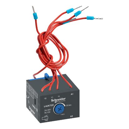 Picture of TeSys, Electronic time delay auxiliary contact block, TeSys K, 1C/O, on delay 1-30s, front, control 24-48 V AC/DC