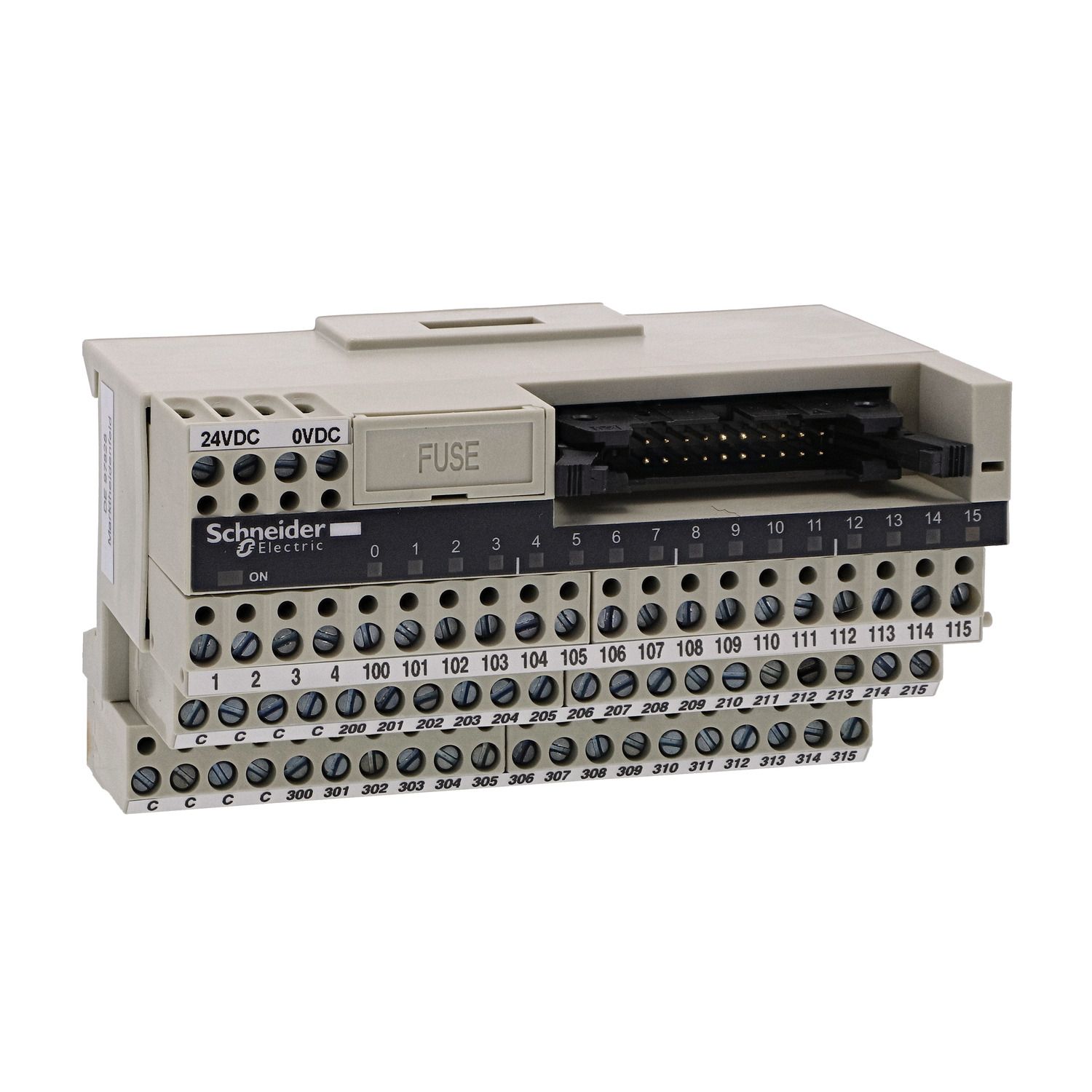 Picture of passive connection sub-base ABE7 - 16 inputs or outputs - Led