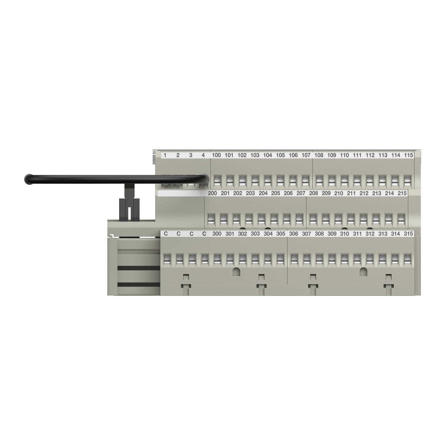 Picture of passive connection sub-base ABE7 - 16 inputs or outputs - Led