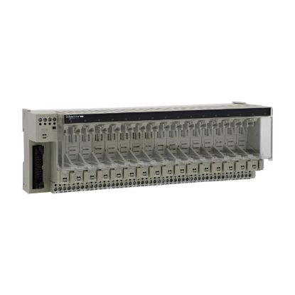 Picture of sub-base for plug-in relay ABE7 - 16 channels - fuses - isolator - relay 12.5 mm