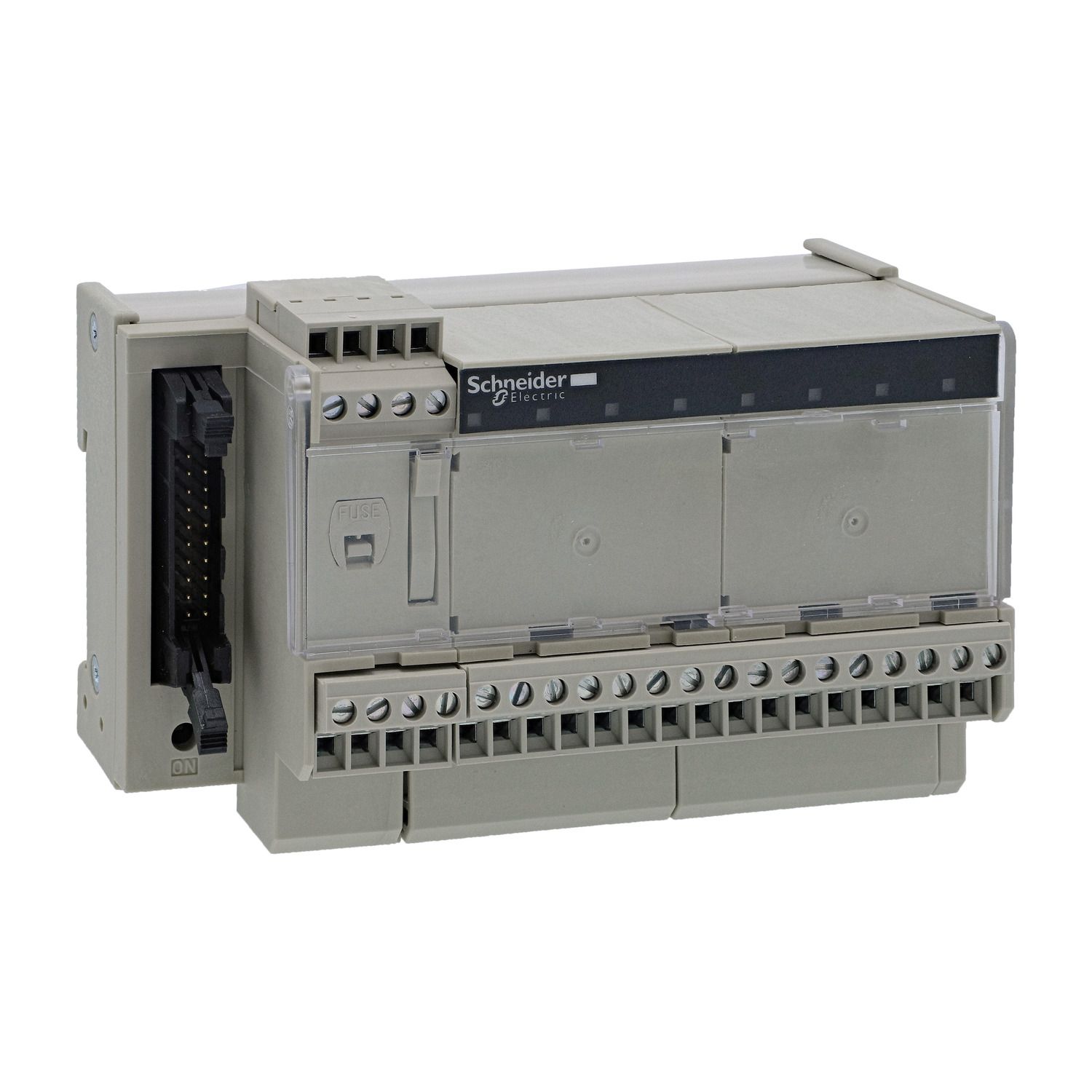 Picture of sub-base - soldered electromechanical relays ABE7 - 8 channels - relay 10 mm