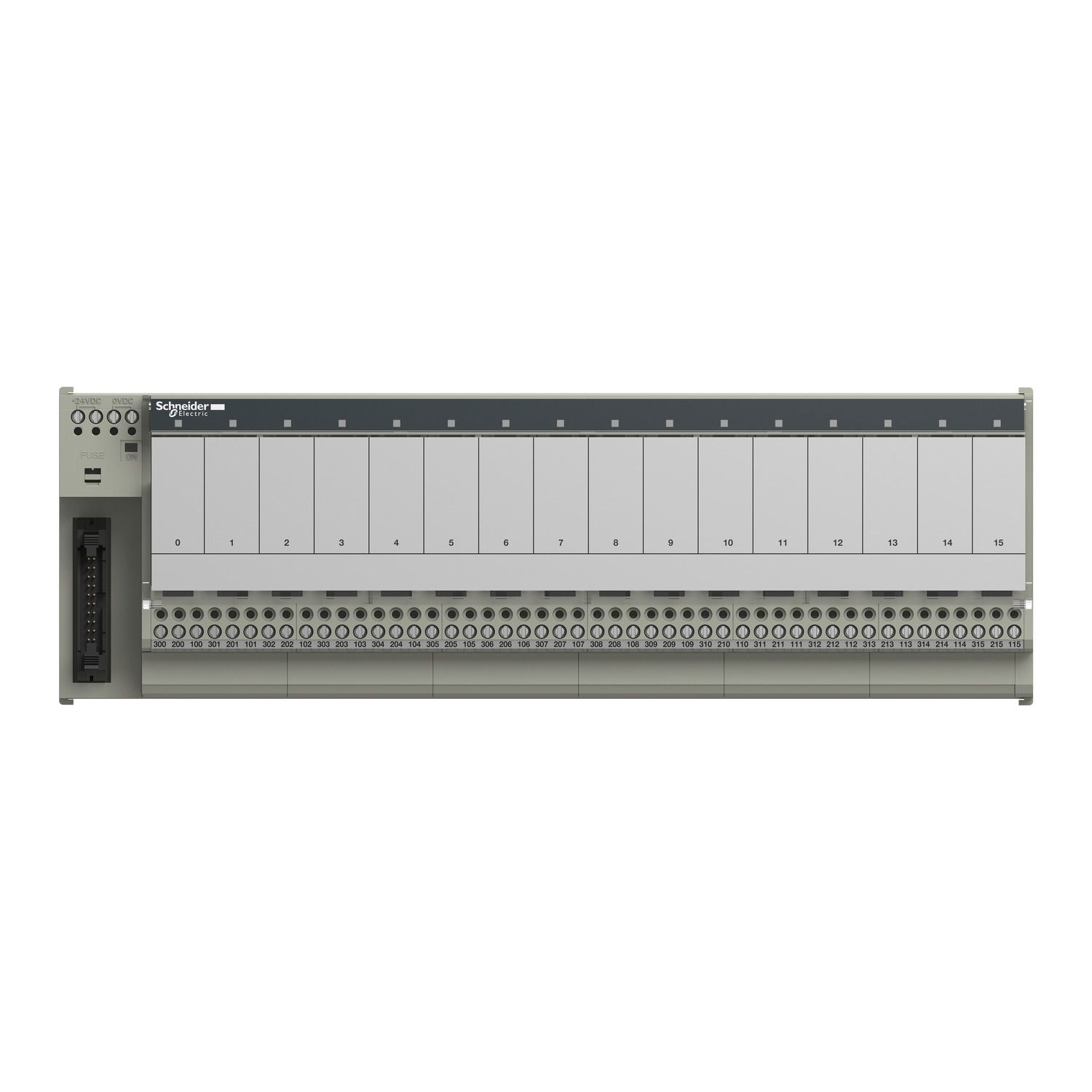 Picture of Sub-base with plug-in electromechanical relay ABE7 - 16 channels - relay 12.5 mm