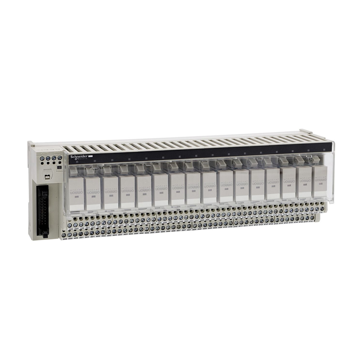Picture of Sub-base with plug-in electromechanical relay ABE7 - 16 channels - relay 12.5 mm