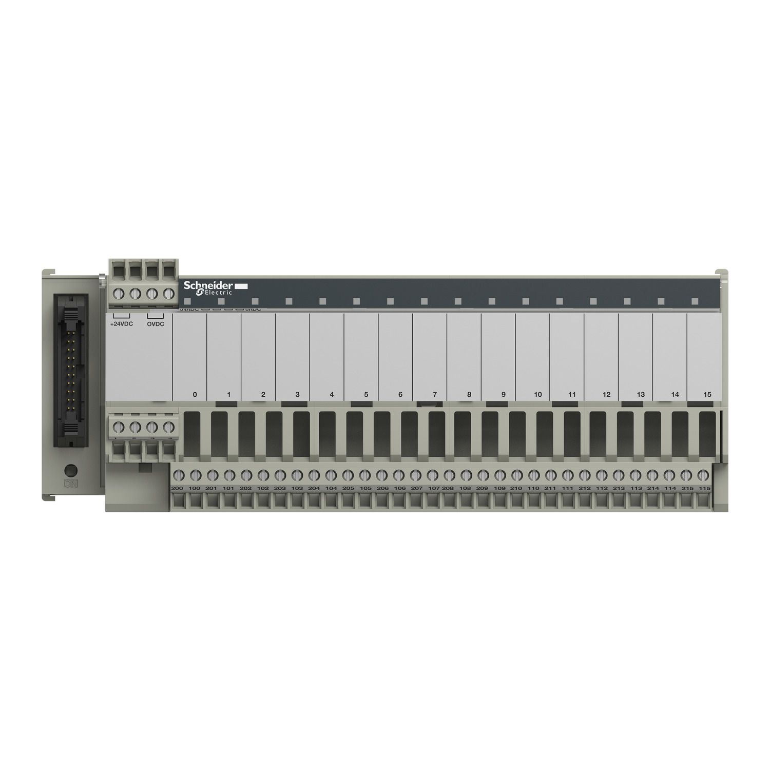 Picture of sub-base - soldered solid state output relay ABE7 - 16 inputs - 115 V AC