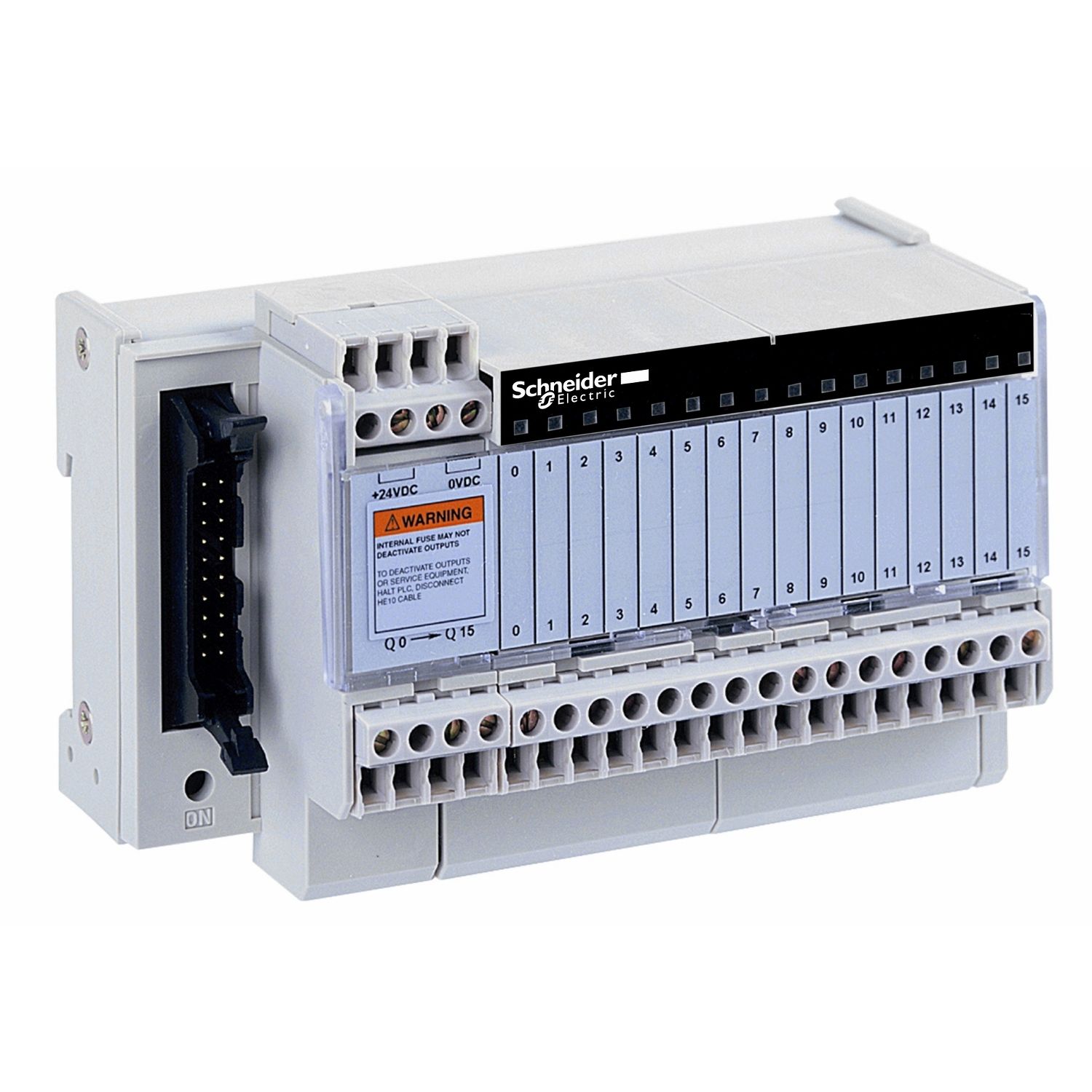 Picture of sub-base - soldered solid state output relay ABE7 - 16 outputs - 0.5 A