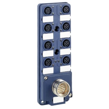Picture of IP67 passive splitter box - cable 10 m - with 8 channels M12 connector - Led