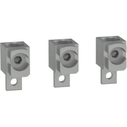 Picture of Aluminium bare cable connectors, ComPacT NSX, for 1 cable 120mm² to 240mm², 250A, set of 3 parts