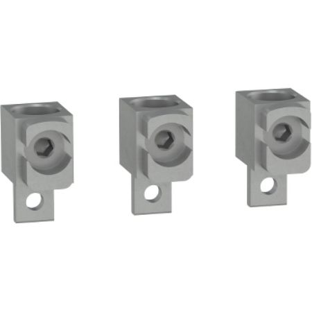 Picture of Aluminium bare cable connectors, ComPacT NSX, for 1 cable 120mm² to 240mm², 250A, set of 3 parts