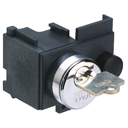 Picture of Locking device, MasterPact MTZ1 fixed/drawout, OFF position locking, Ronis keylock, 2 locks, 1 key, spare part