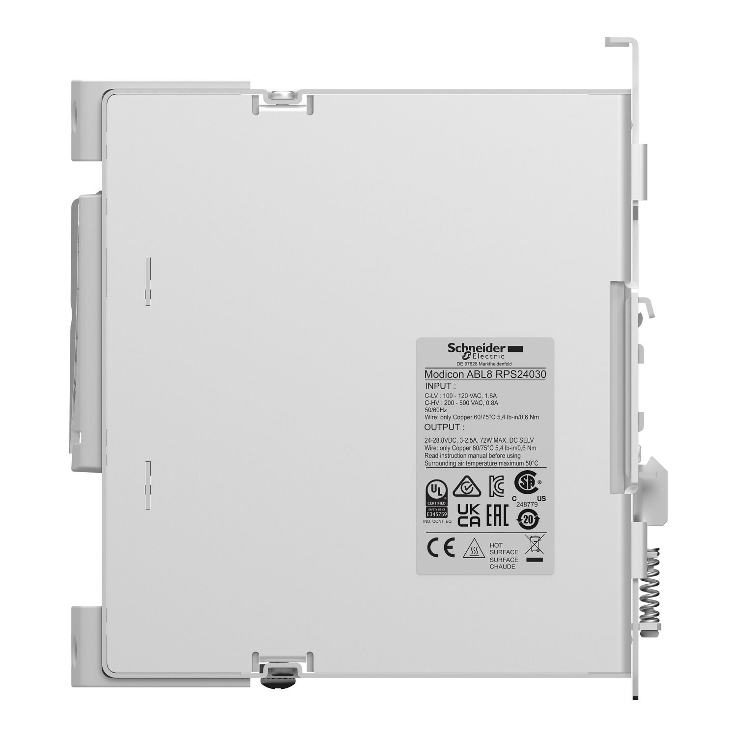 Picture of Regulated Switch Power Supply, Phaseo ABL7 ABL8, 1 or 2 phase, 100..500V, 24V, 3A