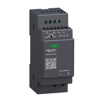 Picture of Regulated Power Supply, 100 to 240V AC, 12V, 2.1A, single phase, Modular