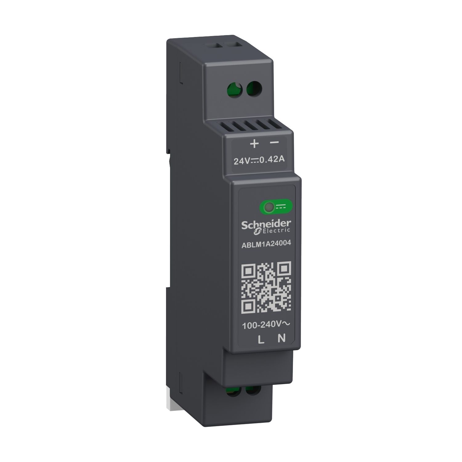 Picture of Regulated Power Supply, 100 to 240V AC, 24V, 0.4A, single phase, Modular