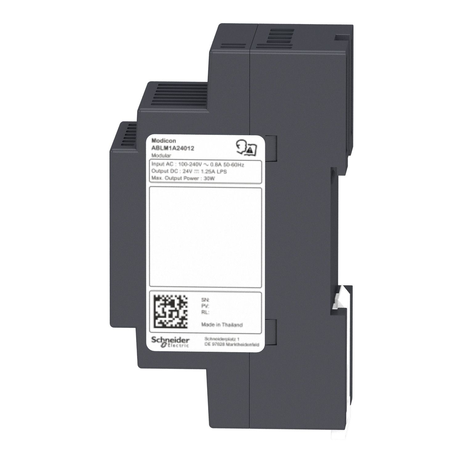 Picture of Regulated Power Supply, 100 to 240V AC, 24V, 1.2A, single phase, Modular