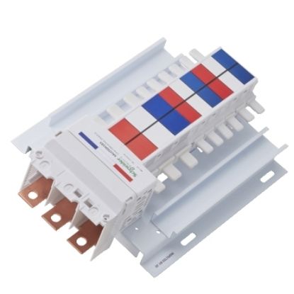 Picture of Acti9, SAU hybrid Chassis, Acti9, 250A, 3Ph, 12 poles 18mm and 6 poles 27mm for MCB and RCBO, top or bottom