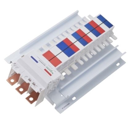 Picture of Acti9, SAU hybrid Chassis, Acti9, 250A, 3Ph, 18 poles 18mm and 6 poles 27mm for MCB and RCBO, top or bottom