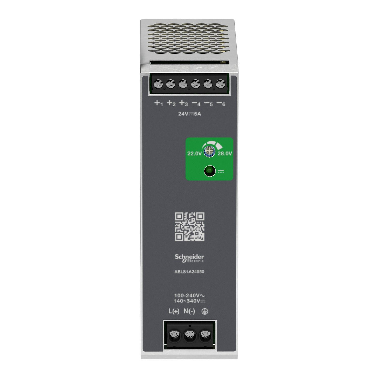 Picture of Regulated Power Supply, 100 to 240V AC, 24V, 5A, single phase, Optimized