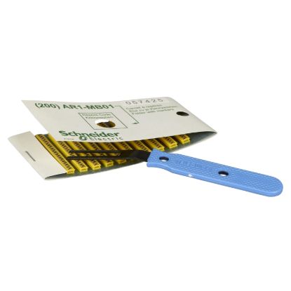 Picture of Marker, Linergy TR Cable ends, yellow, clipin type, character 0 to 9, Numeric, set of 200