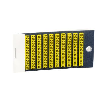 Picture of Marker, Linergy TR cable ends, red, clipin type, character 2, Numeric, set of 200